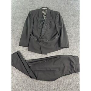 Hugo Boss Tuxedo Men 38R Black Double Breasted Wool Cerruti 1881 Pants 33x31